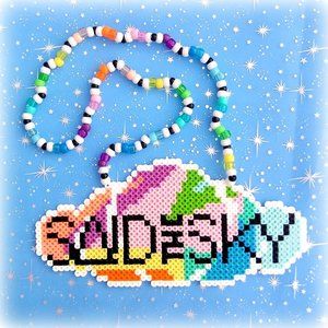 Said the Sky Perler Bead Kandi Necklace